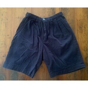 Vintage Women’s Patagonia Organic Cotton Linen Bermuda Shorts Navy Blue Sz S